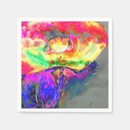 Guardanapo De Papel pintura floral cor-de-água rosa abstrato