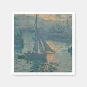 Guardanapo De Papel Pintura Impressionismo Marítimo Nascer do Sol de M