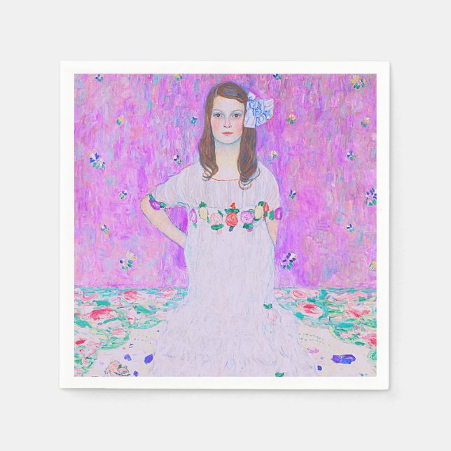 Guardanapo De Papel Pintura Mäda Primavesi de Gustav Klimt (Frente)