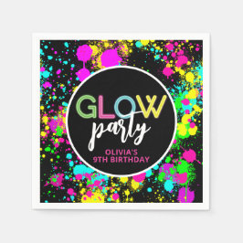 Guardanapo De Papel Pintura neon brilho aniversário