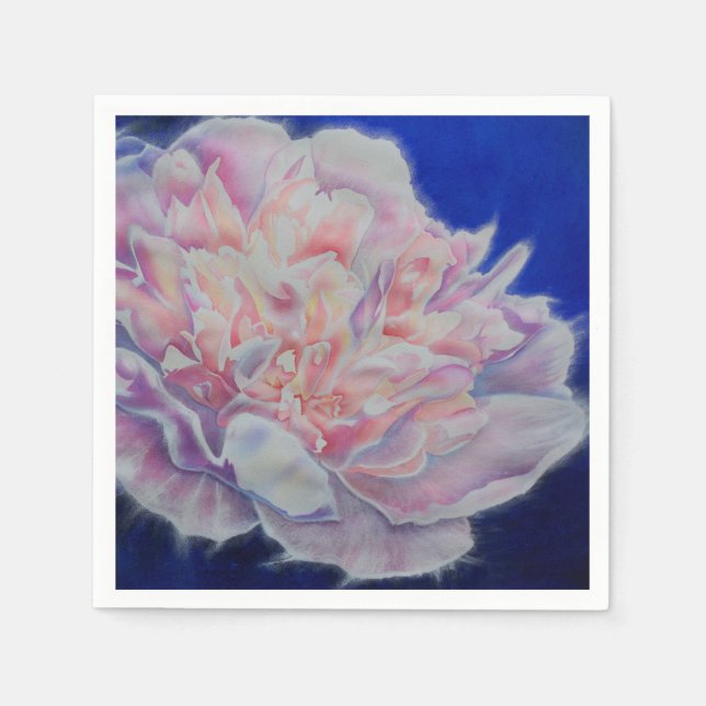 Guardanapo De Papel Pintura romântica elegante e cor-de-rosa-pastel (Frente)