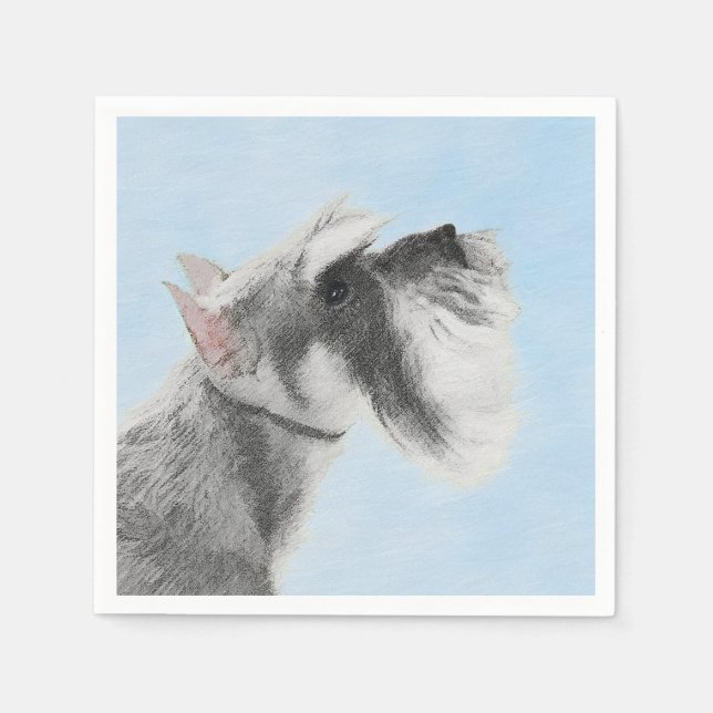 Guardanapo De Papel Pintura Schnauzer (Giant, Standard) - Arte Canina (Frente)