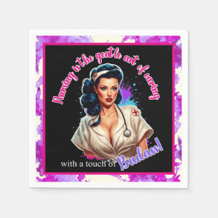 Guardanapo De Papel Pinup_ Nurse Badass