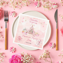 Guardanapo De Papel Pipoca rosa e Festa de aniversário de pijama