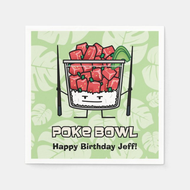 Guardanapo De Papel Pique o aku dos chopsticks da salada dos peixes (Frente)