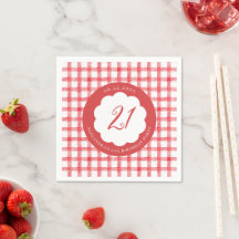 Piquenique Verão Primavera Gingham Vermelho Recort