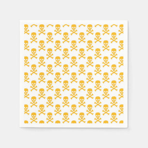 Guardanapo De Papel Pirata Amarelo Crossbones Coloridos Crianças Diver
