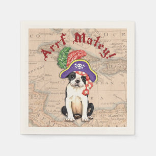 Guardanapo De Papel Pirata de Boston Terrier