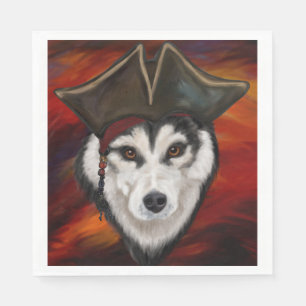 Guardanapo De Papel Pirata do Malamute do Alasca