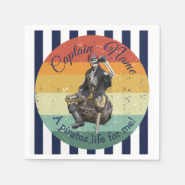 Guardanapo De Papel Pirata do Partido do Rum Skeleton Sunset