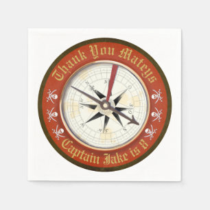 Guardanapo De Papel Pirata Party Compass