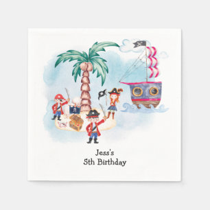 Guardanapo De Papel Piratas Treasure Hunt Map Kids Boy Aniversário