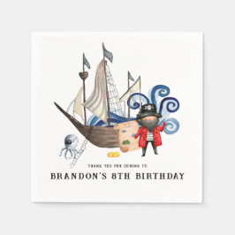 Guardanapo De Papel Pirate Themed Festa de aniversário Napkins
