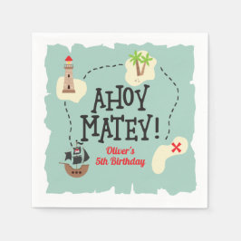 Guardanapo De Papel Pirate Treasure Map Birthday