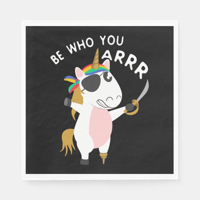 Guardanapo De Papel Pirate Unicorn (Frente)
