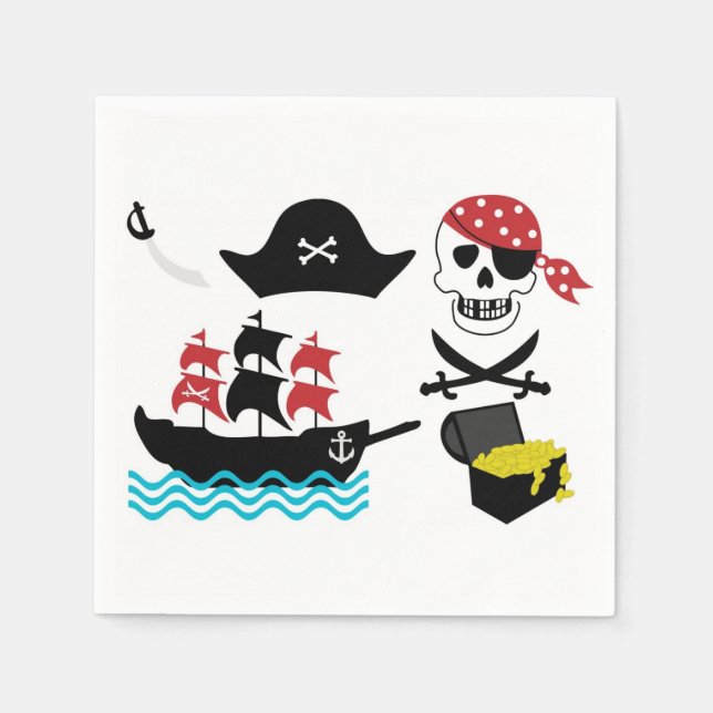 Guardanapo De Papel Pirates Cocktail Napkin (Frente)