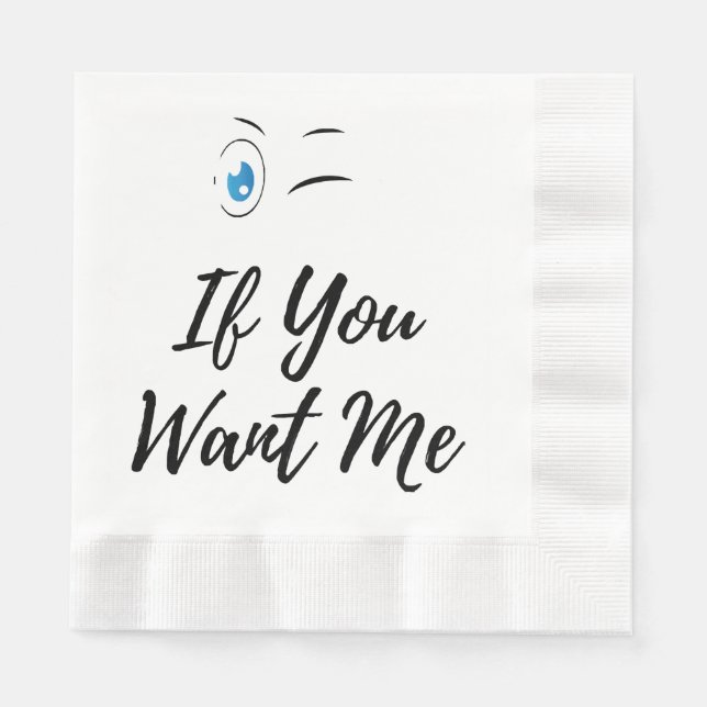 Guardanapo De Papel Piscar se você quer eu funny masculino  (Frente)