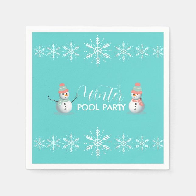 Guardanapo De Papel Piscina de inverno (Frente)