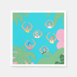 Guardanapo De Papel Piscina de Nadadores Sincronizados Artísticos Mode