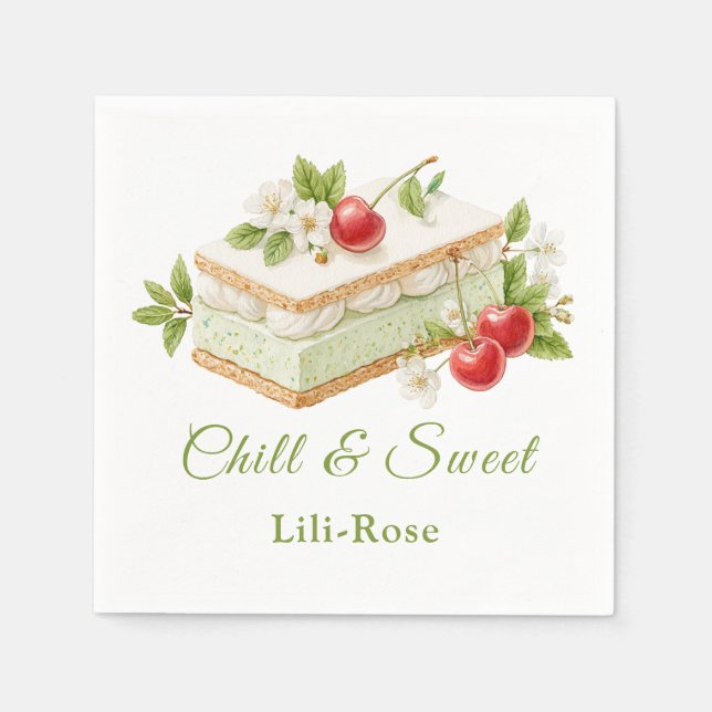 Guardanapo De Papel Pistão Sorvete Sanduíche Dia da Água (Frente)