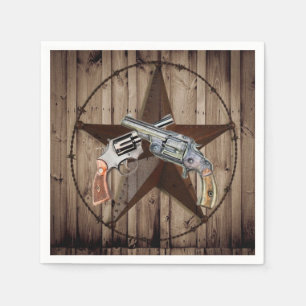 Guardanapo De Papel pistola rustic west country texas star cowboy