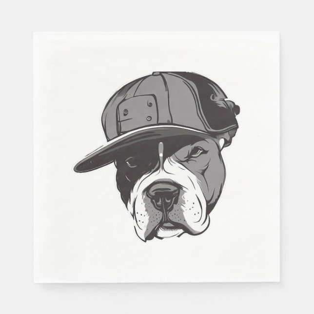 Guardanapo De Papel Pitbull Gangster (Frente)