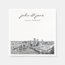 Guardanapo De Papel Pittsburgh Cocktail Personalizado Napkin