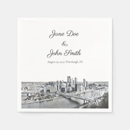 Guardanapo De Papel Pittsburgh Cocktail Personalizado Napkin