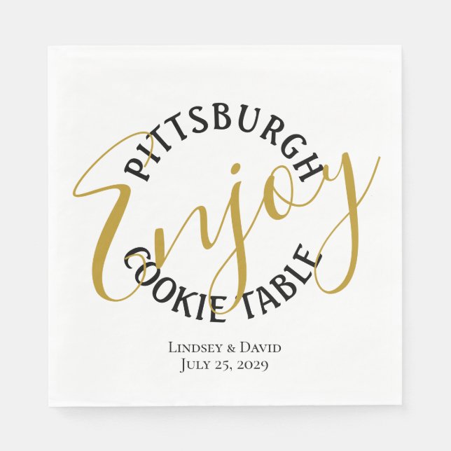 Guardanapo De Papel Pittsburgh Cookie Mesa Favor Bag (Frente)