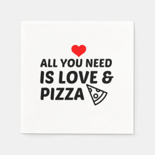 GUARDANAPO DE PAPEL PIZZA E AMOR