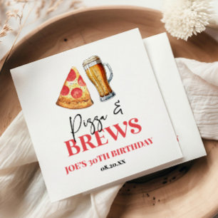 Guardanapo De Papel Pizza e cerveja de cerveja Festa de aniversário