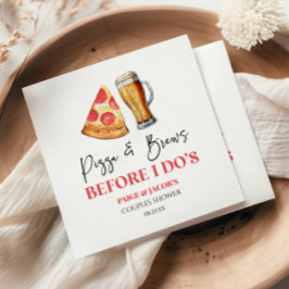 Guardanapo De Papel Pizza e Cervejas Antes do Casamento Chá de Casal