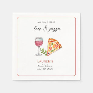 Guardanapo De Papel Pizza e Chá de panela de amor