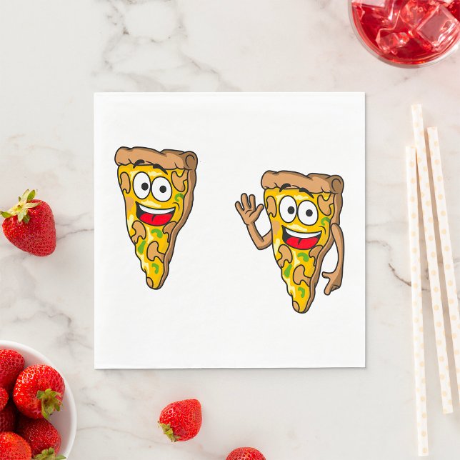 Guardanapo De Papel Pizza Engraçada Fatias Napkins (Criador carregado)