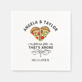 Guardanapo De Papel Pizza Love Trendy Weding Monograma Data