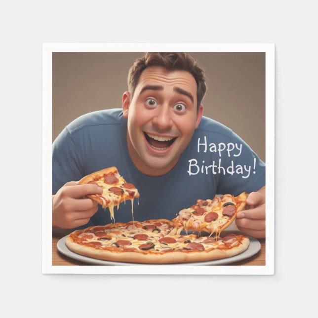 Guardanapo De Papel Pizza Man (Frente)