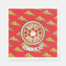 Guardanapo De Papel Pizza Party Birthday Decor | Fun Pizza Slice Theme