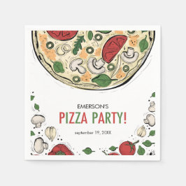 Guardanapo De Papel Pizza Party Birthday Paper Napkin