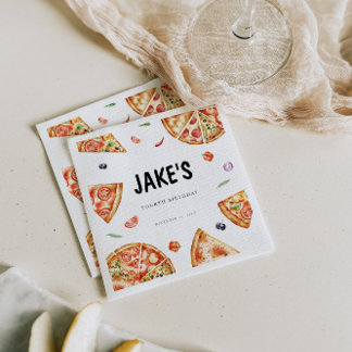 Guardanapo De Papel Pizza Theme Birthday