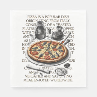 Guardanapo De Papel Pizza vintage esboço de CallisC Arts ⭐ ⭐ ⭐ ⭐ ⭐