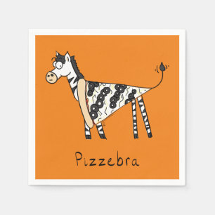 Guardanapo De Papel Pizza Zebra Cute Kids Cartoon