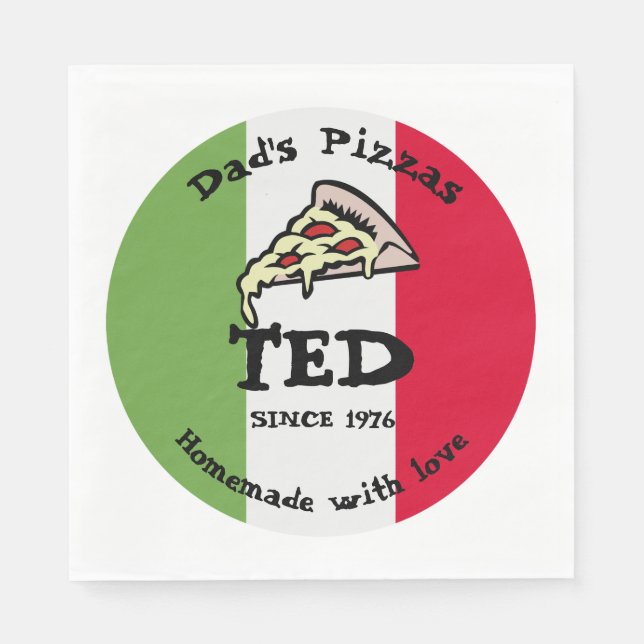Guardanapo De Papel Pizzas pais (Frente)