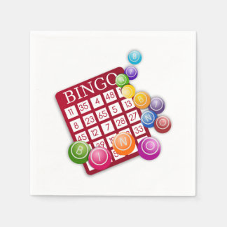 Guardanapo De Papel Placa BINGO com BINGO Balls