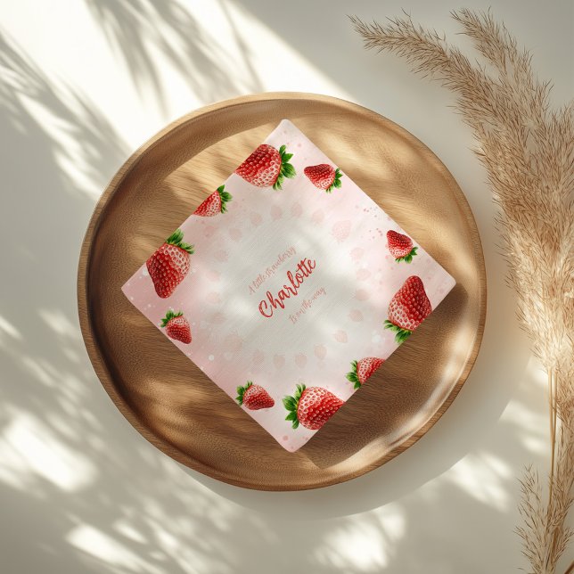 Guardanapo De Papel Placa de Chá de fraldas de morango (Criador carregado)