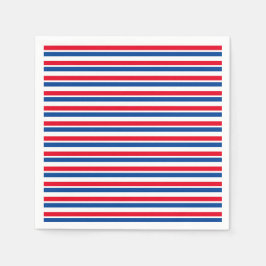 Guardanapo De Papel Placa de papel em branco, vermelho e azul