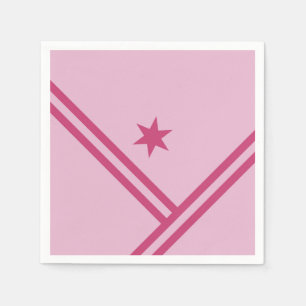 Guardanapo De Papel Placa Diagonal Lilac Rosa - Estrela - Gráfico Mod