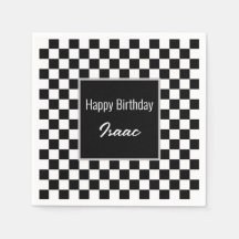 Placas de papel com verificação a preto personaliz