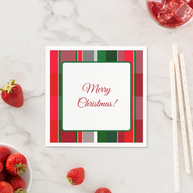 Guardanapo De Papel Plaid Christmas Napkins (Insitu)