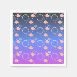 Guardanapo De Papel Planetas Asteroides Festa de aniversario de menina