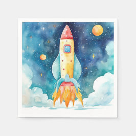 Guardanapo De Papel Planetas Espaciais Exteriores Primeiro Aniversário